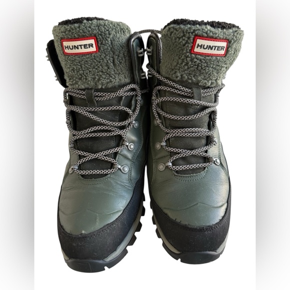 Hunter Explorer Mid Boots Men’s 10 Military Green Waterproof Insulated Lace-Up - Picture 4 of 13